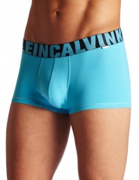 Calvin Klein Men's X Micro Low Rise Fashion Trunk, Blue Atoll, Large