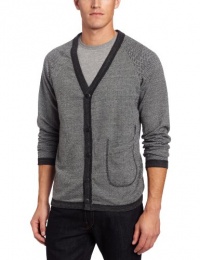 Alternative Men's Hal Cardigan, Eco Black Herringbone, Small