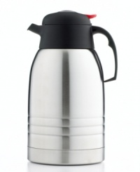 Double-walled stainless steel keeps your drink colder or hotter longer for bigger, better flavor! This carafe features a temperature gauge that gives you a read on when to drink and when to refill and is exactly what you need for entertaining or enjoying a pot of coffee, keeping drinks fresh and ready at a second's notice.