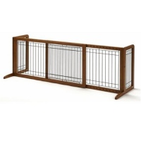 Richell Wood Freestanding Pet Gate, Large,  Autumn Matte Finish