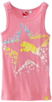 Puma - Kids Girls 7-16 Starburst Tank Shirt, Pink, Medium