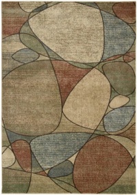 Nourison Interpretations Multicolor Abstract 2-Feet by 2.9-Feet Polyacrylic Area Rug