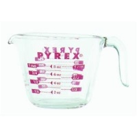 Pyrex Prepware 1 Cup Measuring Cup with Red Graphics