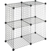 Whitmor 6070-1723 4 Storage Cubes, Black