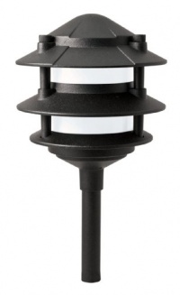 Paradise GL22764BK Low Voltage Cast Aluminum 11-Watt Three Tier Path Light, Black