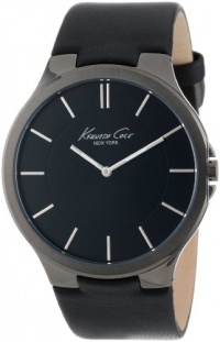 Kenneth Cole New York Men's KC1885 Slim Black Dial Slim Black Strap Watch