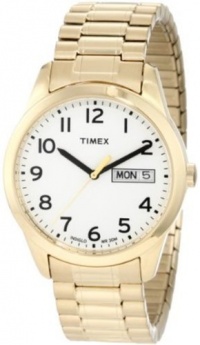 Timex Men's T2N064 Elevated Classics Dress Gold-Tone Expansion Band Watch