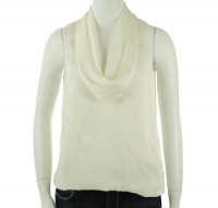 Michael Kors Cowl Neck Sleeveless Blouse Straw XS