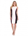 Calvin Klein Women's Sleeveless Colorblock Dress With Piping