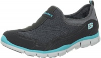 Skechers Women's Legendary Fashion Sneaker,Charcoal/Aqua,8.5 M US