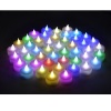 Instapark® LCL-C48 Battery-powered Flameless Color-changing LED Tealight Candles, Four Dozen Pack