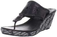 Jack Rogers Women's Straw Mid Wedge Sandal