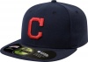 MLB Cleveland Indians Authentic On Field Road 59Fifty Fitted Cap, Navy