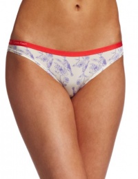 ck one Women's Microfiber Bikini, Bird Toile, Medium