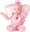 Lil Characters Unisex-baby Newborn Pink Elephant Costume