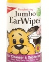 Petkin Jumbo Earwipes, 80-Count (Pack of 4)