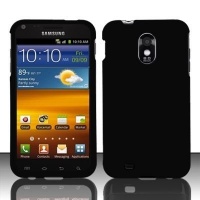 Samsung Epic Touch 4G D710 & Galaxy S2 Sprint Rubberized Black HARD PROTECTOR COVER CASE SNAP ON PERFECT FIT