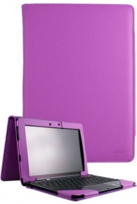 HHI Asus Transformer Prime TF201 Keyboard Case with Portfolio Stand Cover - Purple (Package include a HandHelditems Sketch Stylus Pen)