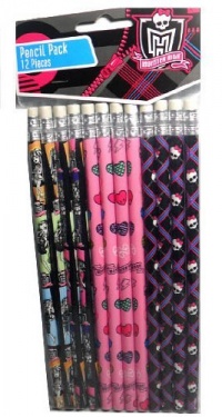 12 Monster High Pencils Party Favors