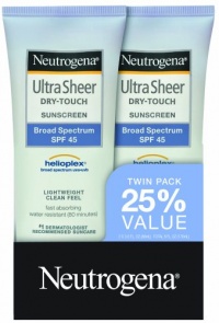 Neutrogena Ultra Sheer SPF 45 Twin Pack 3.0  Ounce