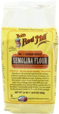 Bob's Red Mill Semolina Pasta Flour, 24-Ounce (Pack of 4)