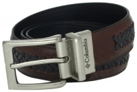 Columbia Men's 35mm Genuine Reversible Leather Laced Belt,Brown/Black,46