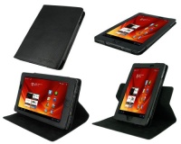 rooCASE Dual-View Multi Angle (Black) Leather Folio Case Cover with Stand for Acer Iconia Tab A100 7-Inch Android Tablet Wi-Fi