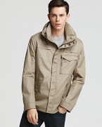 John Varvatos Double Collar Safari Jacket