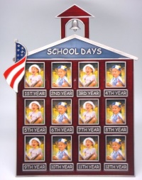 12 - 1¼×1-5/8 Photos Little Red School House w/American Flag