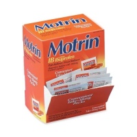 Motrin Ibuprofen Individually Wrapped Medication, 50 Doses of Two Tablets, 200mg