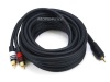 Monoprice 15ft Premium 3.5mm Male Stereo TRS Plug to Two RCA Male Plug Cable - Black