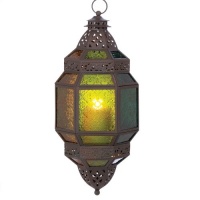 Gifts & Decor Moroccan Garden Hanging Lantern Candle Holder, Large