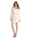 BCBGMAXAZRIA Women's Marcel Boatneck Long Sleeve Dress, Canvas, X-Small