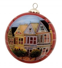 San Francisco Christmas Ornament - Painted Ladies on Alamo Square