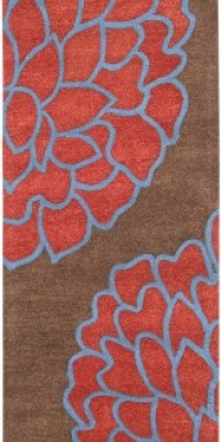 Area Rug 2x8 Runner Contemporary Mushroom-Blue Color - Surya Artist Studio Rug from RugPal