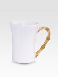 An elegant, extremely versatile mug in lasting ceramic stoneware with handpainted bamboo detail. From the Classic Bamboo Collection12-oz. capacity5H X 3½ diam.Ceramic stonewareDishwasher safeImported 