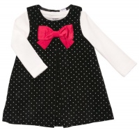 Carter's Infant Girls 2pc Holiday Layette Polka Dot Velvet Dress Set Black