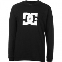 DC Boys 8-20 Star, Long Sleeve Tee,Black,Small (8)