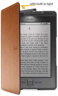 Amazon Kindle Lighted Leather Cover, Saddle Tan (does not fit Kindle Paperwhite, Touch, or Keyboard)