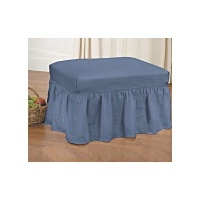 Sure Fit 139726211_LNEN Duck Solid Ottoman Slipcover, Linen