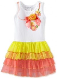 Bonnie Jean Girls 2-6X Ribbon Screen Print Tutu Dress