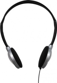 Maxell HP-200 Lightweight Stereo Headphones - Silver (190318)