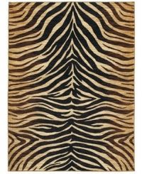 Borrow some fierce and vibrant stripes from the wild cats of the jungle with this chic Lisbon area rug from Shaw Living. Its ultra-durable and supremely soft EverTouch® nylon is meticulously dyed for brilliant color recognition.