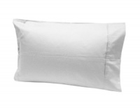 Alok International 500-100164 500 Thread Count Cotton Sateen Pillowcases, Standard, White