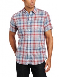 Nautica Men's Short Sleeve Multi Madras Plaid Woven