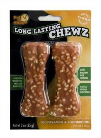 Pet 'n Shape 2-Pack Long Lasting Chewz Dog Treats, 4-Inch, Bone