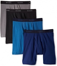 Hanes Men's Classics 4 Pack Stretch Long Leg Boxer Brief