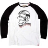 Troy Lee Designs Old Skull Raglan Men's Long-Sleeve Graphic Shirt - White / Medium