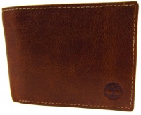 Timberland Deep Cognac Buff Apache Passcase Bifold Leather Wallet