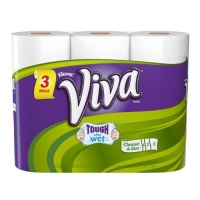 Viva Paper Towels, White, Big Roll, Choose-A-Size, White (3 Rolls)